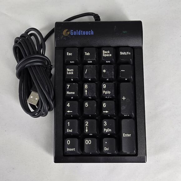 GOLDTOUCH BLACK ERGONOMIC SPLIT USB KEYBOARD W/ 10-KEY PAD MODEL KFK-E87YB - Picture 10 of 14